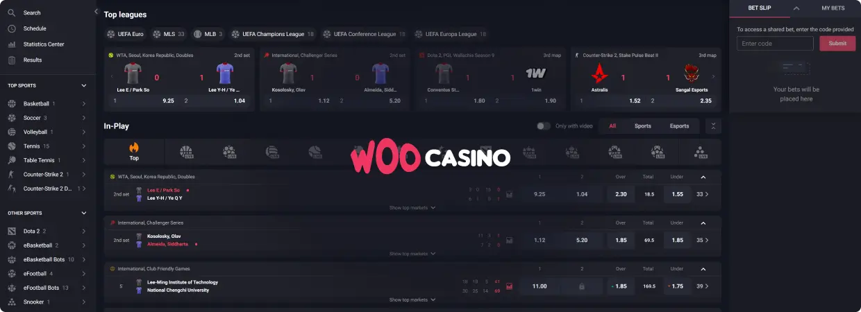 Woo Casino hjemmeside
